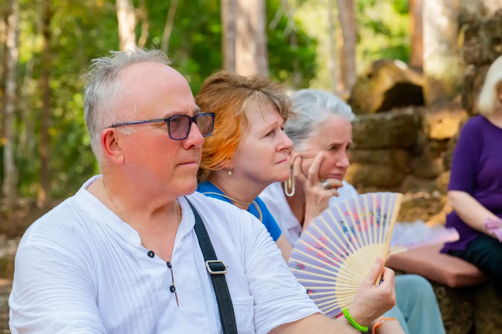 Susan and participant portrait at the temple - Cambodia